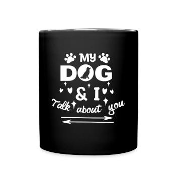 Dog Animals Pets Hers Statement Stuffed Animal - Full Colour Mug - black - Front