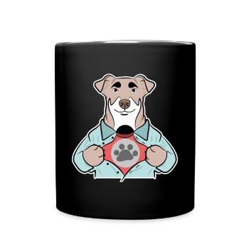 Peluche, chien, animal préféré, animaux domestiques, animaux - Mug uni - noir - Devant