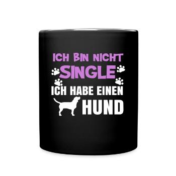 Lieblingstier Hund Statement Kuscheltier Haustiere - Tasse einfarbig - Schwarz - Vorne
