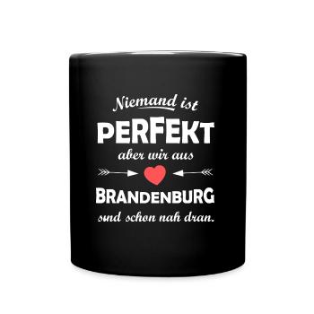 Die Heimat in Brandenburg - Tasse einfarbig - Schwarz - Vorne