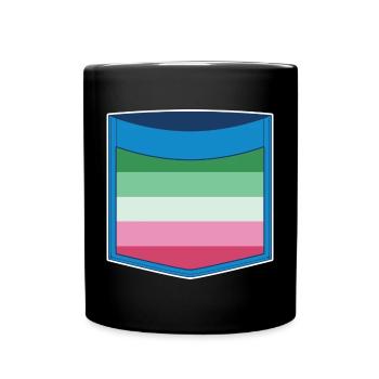 LGBTQ Abrossexual Flag Poche poitrine Abrossexuel - Mug uni - noir - Devant