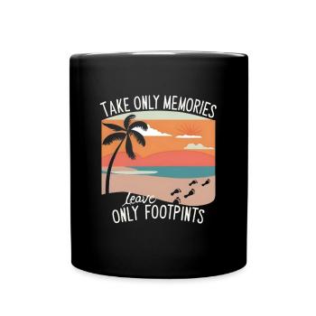 Vacations, travels and travel on the beach Design - Full Colour Mug - black - Front