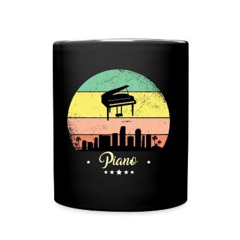 Piano Vintage Music Pianiste - Mug uni - noir - Devant