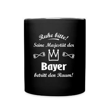 Die Majestät aus Bayern - Tasse einfarbig - Schwarz - Vorne