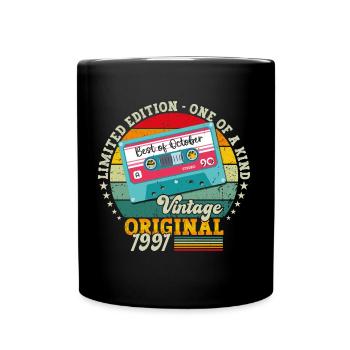 32nd Birthday Retro Cassette Best of Octobre 1991 - Mug uni - noir - Devant