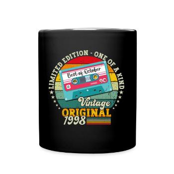 25th Birthday Retro Cassette Best of Octobre 1998 - Mug uni - noir - Devant