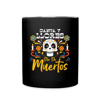 Mexico Muertos Flowers - Full Colour Mug - black - Front