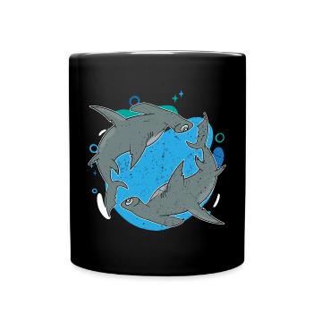 requin océan animal créature marine cadeau requin marteau - Mug uni - noir - Devant