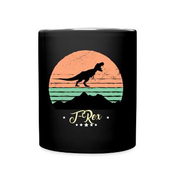 T-Rex Tyrannosaurus Rex Dinosaure Vintage Rétro - Mug uni - noir - Devant