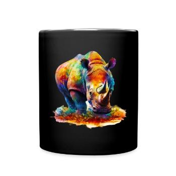 Rhinoceros - Full Colour Mug - black - Front