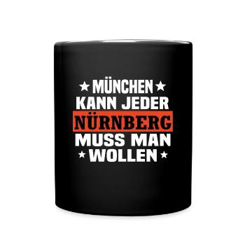 Nürnberg - Tasse einfarbig - Schwarz - Vorne