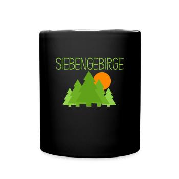 Siebengebirge - Tasse einfarbig - Schwarz - Vorne