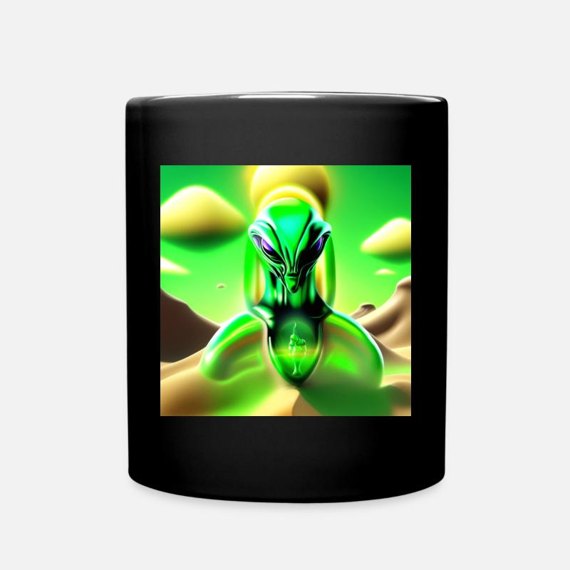 Neonalien im Sandtraum - Tasse einfarbig - Schwarz