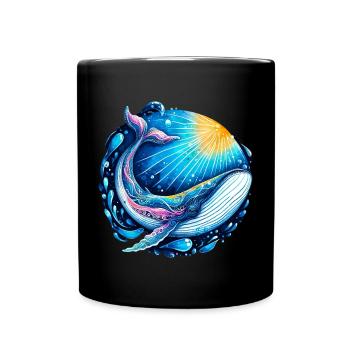 Baleine - Mug uni - noir - Devant