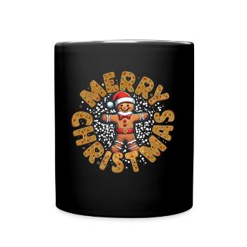 Merry Christmas Design Versatile Holiday Graphics - Full Colour Mug - black - Front