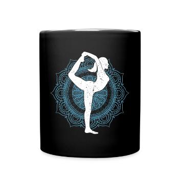 Spiritueller Yogi Buddhist Mandala Geschenk Yoga - Tasse einfarbig - Schwarz - Vorne