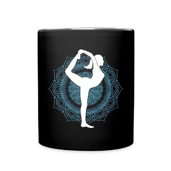 Mandala Buddhist Spiritueller Yogi Geschenk Yoga - Tasse einfarbig - Schwarz - Vorne