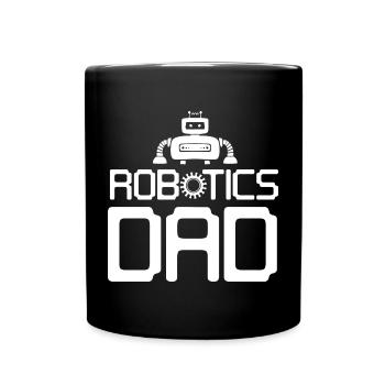 Hommes Robotique Papa Droïde Constructeur Fête des Pères Construction - Mug uni - noir - Devant