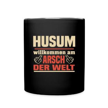 Husum - Tasse einfarbig - Schwarz - Vorne