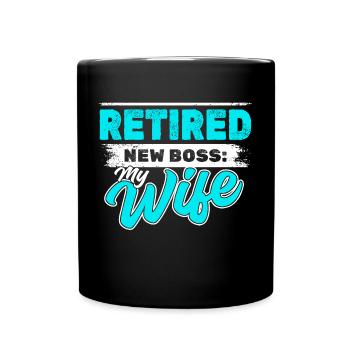 Énoncé de carrière Emploi senior Retraite Congés - Mug uni - noir - Devant