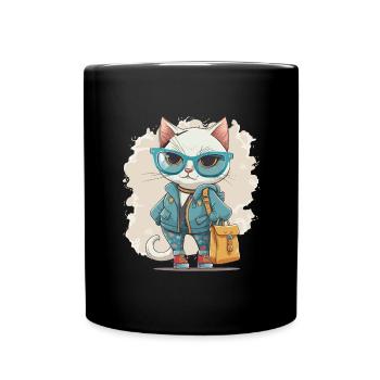 Mode féline - Mug uni - noir - Devant