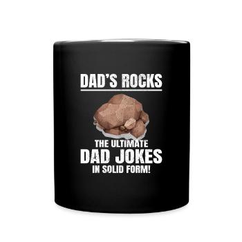 Stein Sammeln Rockhounding Lustige Geologie Papa - Tasse einfarbig - Schwarz - Vorne