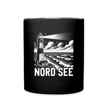 Nordsee - Tasse einfarbig - Schwarz - Vorne