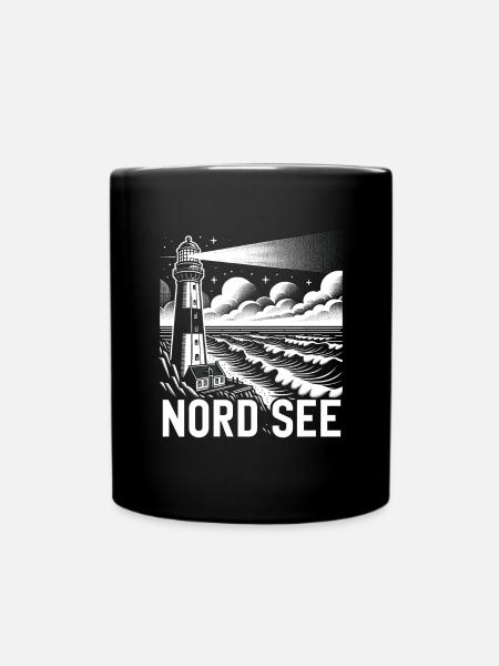 Nordsee - Tasse einfarbig - Schwarz