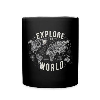 Explorez le monde - Mug uni - noir - Devant