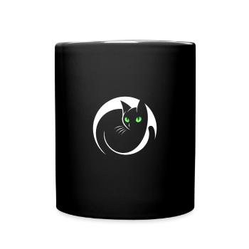 Chat noir élégant - Mug uni - noir - Devant