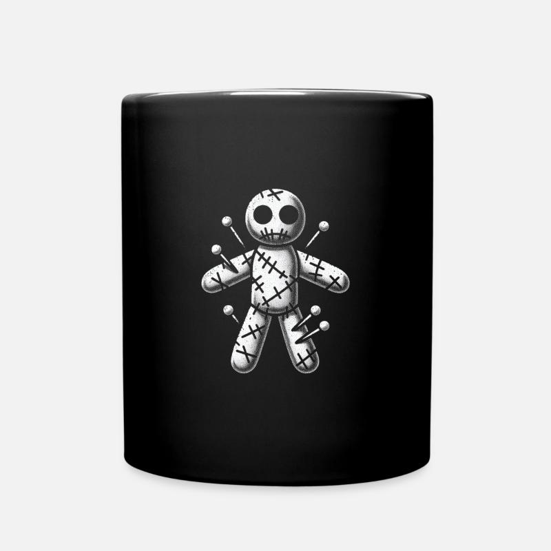 Voodoo Puppe - Tasse einfarbig - Schwarz