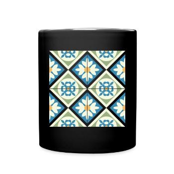 Andalusian Tiles 13 - Full Colour Mug - black - Front