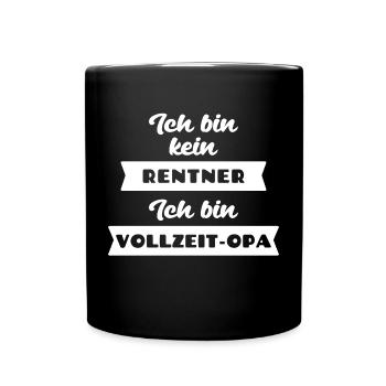 Beruf Karriere Pensionist Ruhestand Statement - Tasse einfarbig - Schwarz - Vorne