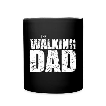 Le papa qui marche - Mug uni - noir - Devant