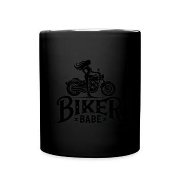 Biker Babe - Tasse einfarbig - Schwarz - Vorne