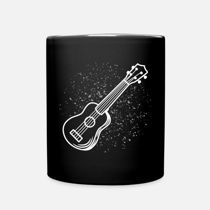 Ukulele Skizze - Tasse einfarbig - Schwarz