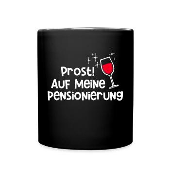 Ruhestand Pensionist Senior Statement Pensionär - Tasse einfarbig - Schwarz - Vorne