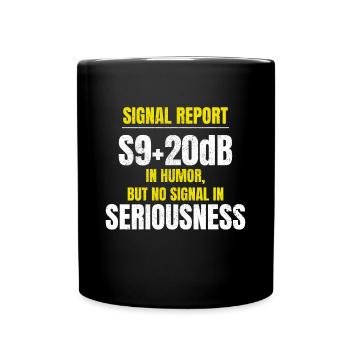 Rapport humoristique d’opérateur radioamateur amateur - Mug uni - noir - Devant