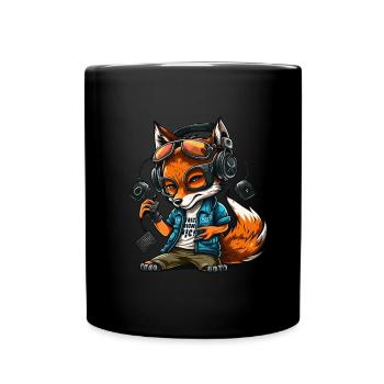 Foxy Beats - Full Colour Mug - black - Front