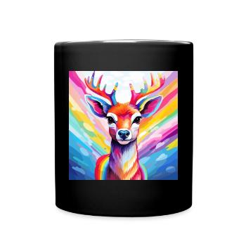 Pride Reindeer - Tasse einfarbig - Schwarz - Vorne