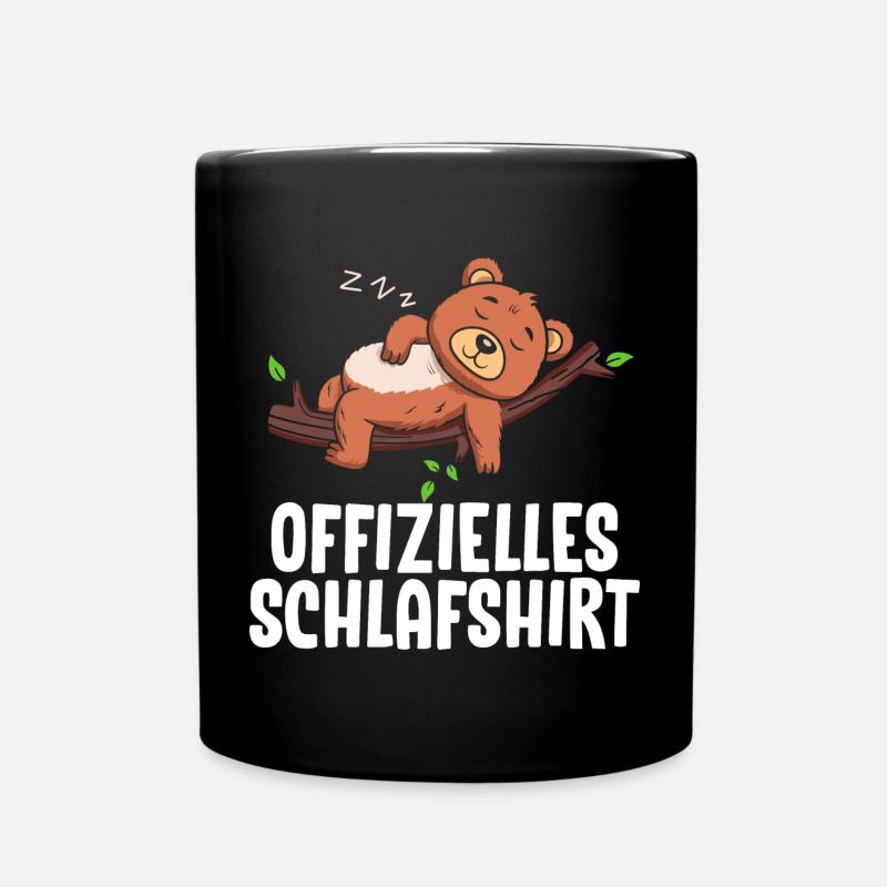 Offizielles Schlafshirt Bär - Tasse einfarbig - Schwarz