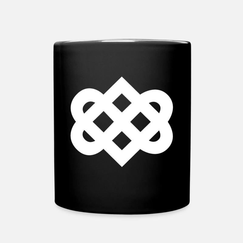 Elegantes abstraktes Stammesmuster - Tasse einfarbig - Schwarz