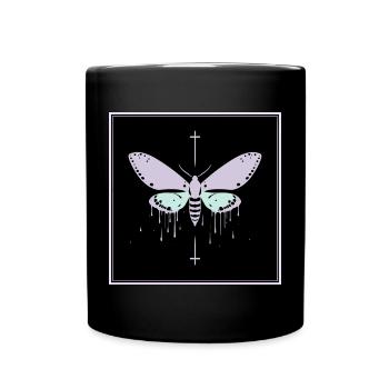 Ethereal Whispers in Mint and Lavender - Full Colour Mug - black - Front