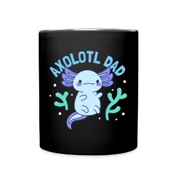 Axolotl Dad Design für Axolotl-Liebhaber - Tasse einfarbig - Schwarz - Vorne