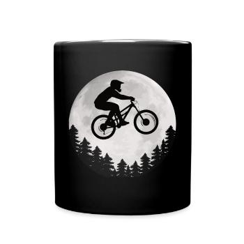 Mountain Bike Moon Mountain Biker Moon - Full Colour Mug - black - Front
