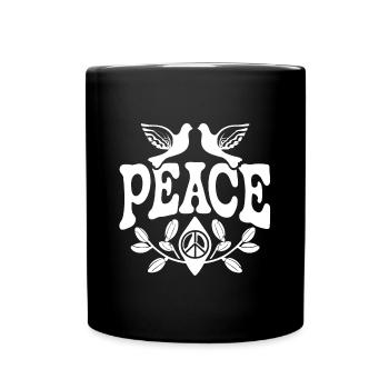 Peace - Tasse einfarbig - Schwarz - Vorne