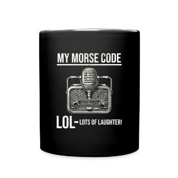 Opérateur de radio amateur Code Morse Lol Dicton Drôle - Mug uni - noir - Devant