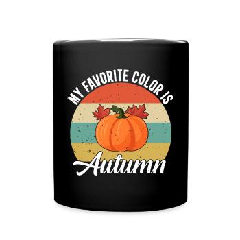 Automne - Mug uni - noir - Devant
