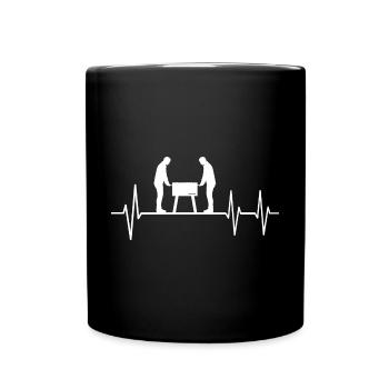 Baby-foot, baby-foot, battement de cœur, baby-foot - Mug uni - noir - Devant