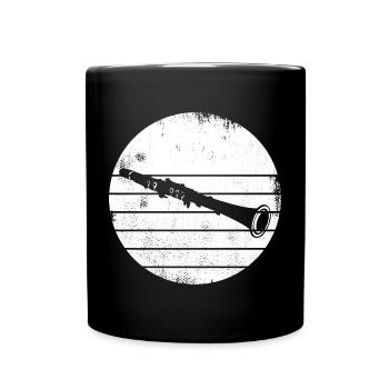 Klarinette Skizze - Tasse einfarbig - Schwarz - Vorne